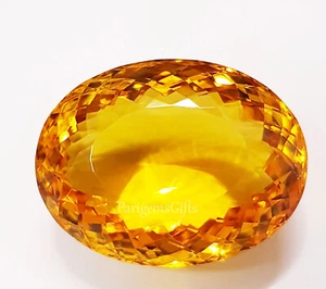 AAA+ 87 quilates amarillo citrino corte ovalado piedras preciosas sueltas para anillos y colgantes regalos - Imagen 1 de 6