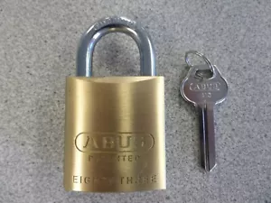 ABUS 83/45-410 CORBIN L4 KEYWAY REKEYABLE BRASS PADLOCK - Picture 1 of 8
