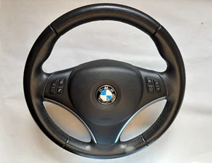 Lenkrad MFL 1er 3er BMW E81 E87 E82 E90 E91 Leder Airbaglenkrad Sportlenkrad - Bild 1 von 5