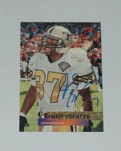 JIMMY SPENCER SIGNED AUTO'D 1995 TOPPS STADIUM CLUB CARD #296 NEW ORLEANS SAINTS - Picture 1 of 2