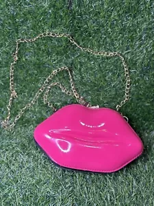 Pink Lips Purse Clutch Crossbody - Picture 1 of 4