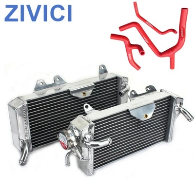 Radiador de aluminio + manguera roja para Kawasaki KX450F KX 450F 2011 2012 R&L 2010-2015 Foto 1 de 4