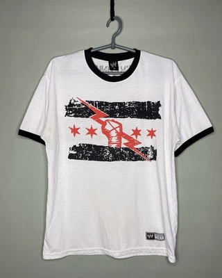 WWE CM панк 'лучший в мире' белая винтажная футболка размер M борьба - Изображение 1 из 4