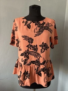 Papaya Weekend Top Size 10 Floral Short Sleeve - Picture 1 of 6