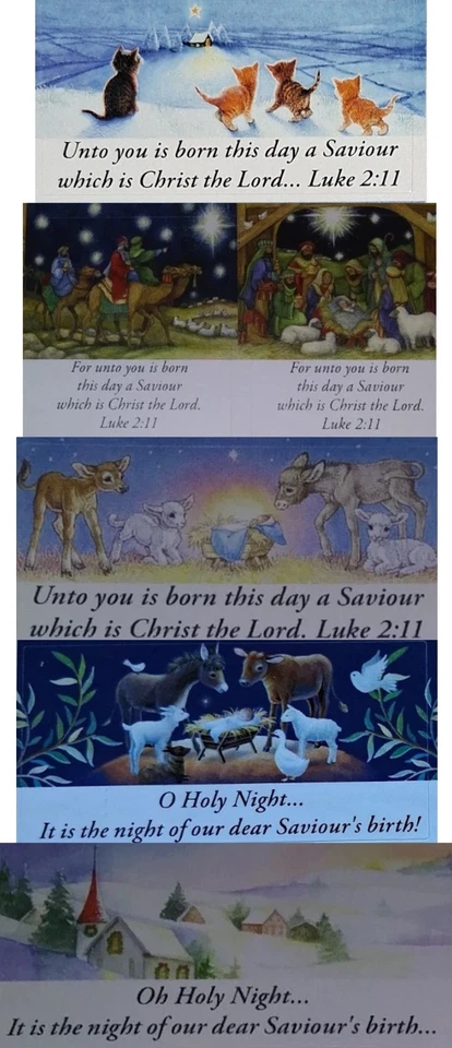 COLORFUL IMAGES 24 Nativity Christmas Sticker Sheet Susan Winget Sarah Summers Animal Church Cat