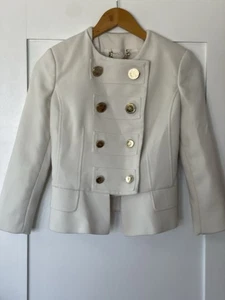 Chaqueta Elisabetta Franchi Blanca Doble Pecho Con Botones Dorados - Imagen 1 de 11