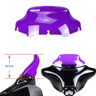 8.0" Purple Windshield Windscreen for Harley 2006-2013 Touring Street Glide FLHX Foto 1 de 4