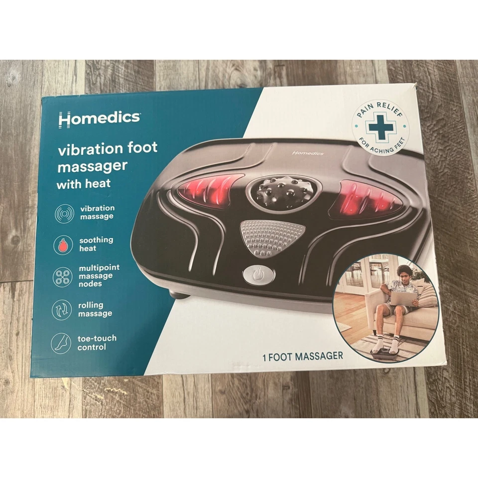Masajeador de pies vibratorio con calor Homedics - negro nuevo caja abierta nunca usado Foto 1 de 2