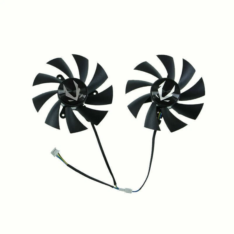 Pair Fans Cooler Fan For ZOTAC GTX 2060 GTX 1660 GA92A2H 87mm Graphics Card - Image 1 of 2