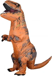 Rafalacy Dinosaur Costume for Adult Inflatable T-REX Costume Funny Halloween Di - Picture 1 of 6