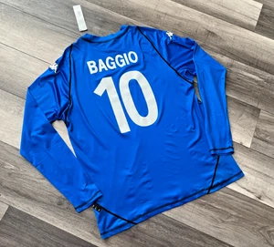 2003-04 BRESCIA SOCCER JERSEY LONG SLEEVE FOOTBALL SHIRT ROBERTO BAGGIO 10 LARGE - Picture 1 of 24