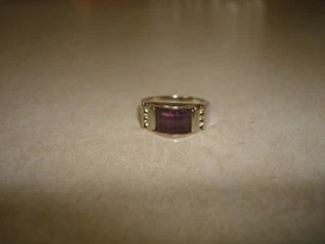 VINTAGE EINZIGARTIGER STRELL 14KT WEISSGOLD AMETHYST DIAMANT SIEGELRING GRÖSSE 4,75 - Bild 1 von 11