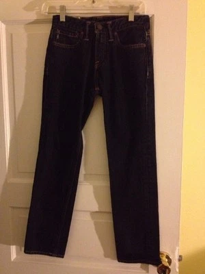 Pantalones de mezclilla azules de pierna ajustados Abercrombie para niños talla 12 Foto 1 de 4