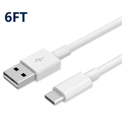 3 peças 6 pés tipo C cabo USB-C cabo de alimentação rápido carregador carregamento qualidade OEM - Imagem 1 de 4