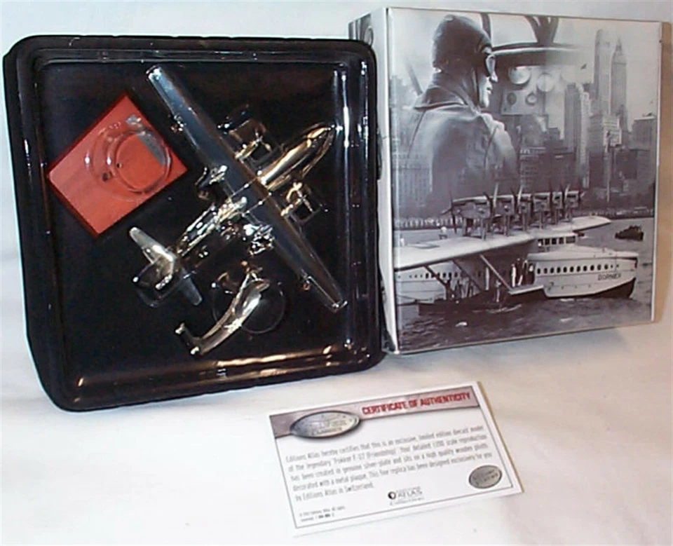 Focker F-27 Friendship Silver Plated Aircraft 1:200 Scale Model Atlas  - Image 1 of 1