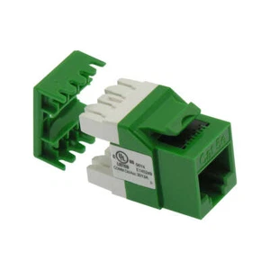 CAT5E RJ45 110 Type 180° Keystone Jack Green - Picture 1 of 1