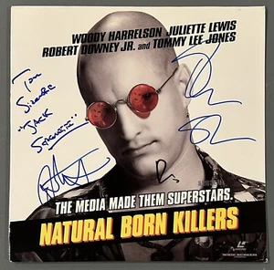 Natural Born Killers Cast Signed Laserdisc Stone Lewis Sizemore Robert Downey Jr - Picture 1 of 7