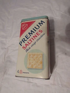 Lata salina premium vintage Nabisco para galletas saladas - Imagen 1 de 5