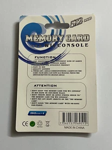 Memory Card for Nintendo Gamecube Wii NGC 512 MB 512MB - Picture 1 of 3