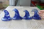 70mm 4pcs     Synthetic blue crystal quartz carving witch hat