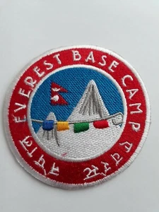 Insignia de parche de hierro o coser souviner para caminar campamento base Everest de 3 pulgadas - Imagen 1 de 1