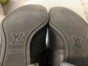 LOUIS VUITTON LV LOGO DERBY CLASSIC BLACK LEATHER LACEUP LV STAGE COMFYMAN SHOES - Picture 1 of 13