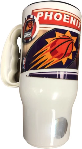 Phoenix Suns 16 Oz Commuter Travel Auto Mug with Lid Cover