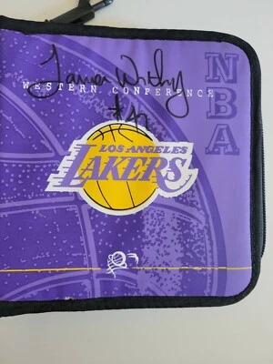 Lakers CD/DVD holder autographed by JAMES WORTHEY HOF #42 - Image 1 of 4