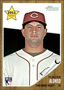 2011 Topps Heritage #309 Yonder Alonso Rookie Cincinnati Reds - Picture 1 of 2