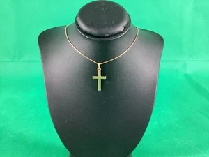 10 K Yellow Gold Chain & Cross (J2)CP#8698 - Picture 1 of 6