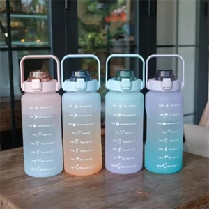 2L Sports Water Bottle Gym Travel Drinking Bottle 2000ML Water Bottle FREE SHIP - Picture 1 of 11