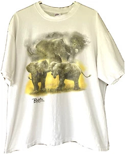 Elephant T-Shirt Busch Gardens Mens XL Herd Graphics USA Delta Preshrunk VTG - Imagen 1 de 8
