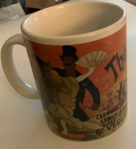 Vintage Poster Art Coffee Mug Illustrated Theatre de l'Opera Carnaval EUC - Picture 1 of 7