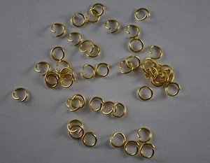 300pcs Gold Plated Stainless Steel Jump rings Size 1.2mm x 10mm - Picture 1 of 2