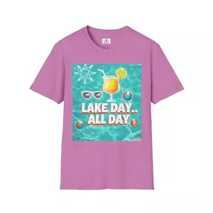 Lake Day Unisex T-Shirt, Summer Wear, Beach Outfit, Vacation Shirt, Pool Party - Picture 1 of 26