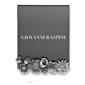 Giovanni Raspini Bilderrahmen Blumen klein Glas 12x15cm Bronze weiß B0355 - Bild 1 von 1