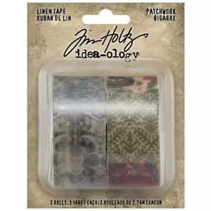 Tim Holtz Idea-ology Linen Tape 2pcs - Patchwork - Picture 1 of 4