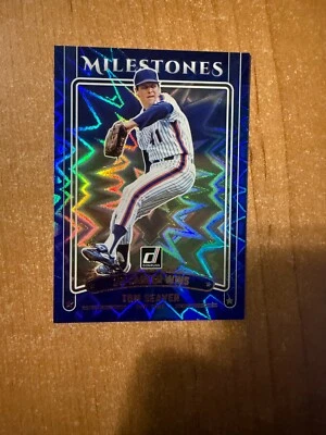 2025 Donruss Baseball - Tom Seaver - Blue Xplosion Milestones Insert #d 48/49 - Image 1 of 4