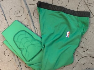 NIKE PRO NBA BASKETBALL GREEN TIGHT 3/4 PANTS SIZE XL MEN NEW NO TAGS $$$$ - Picture 1 of 3
