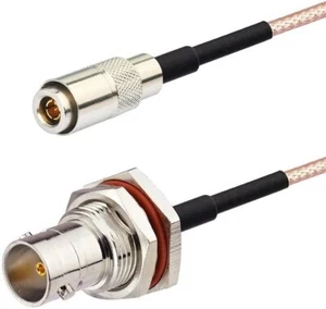 10-Pack BNC-Buchse, Schottmontage auf DIN 1.0/2.3 75Ohm RG179 3G HD SDI-Kabel 1m - Picture 1 of 6
