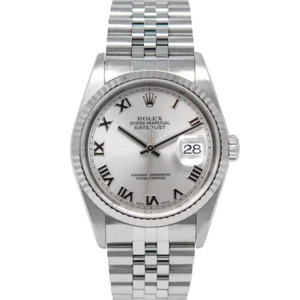 Rolex Datejust 36, 16234, Steel & White Gold, Rhodium Roman Dial, Jubilee Bra... - Picture 1 of 9
