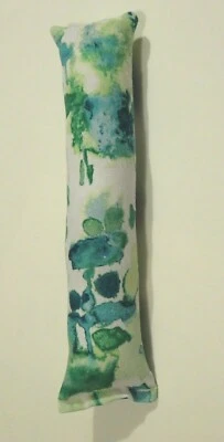 G & M CREATIONS Green watercolor 11" catnip kicker sticks- handmade cat toys made w/ duck canvas
