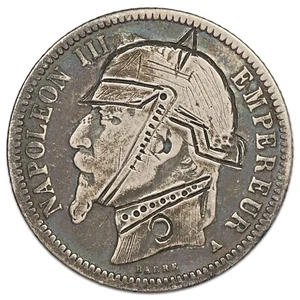 Francia - Napoleone III - 1 1868 Incisione Satirico Argento F 215/8 Gad.463 - Imagen 1 de 2