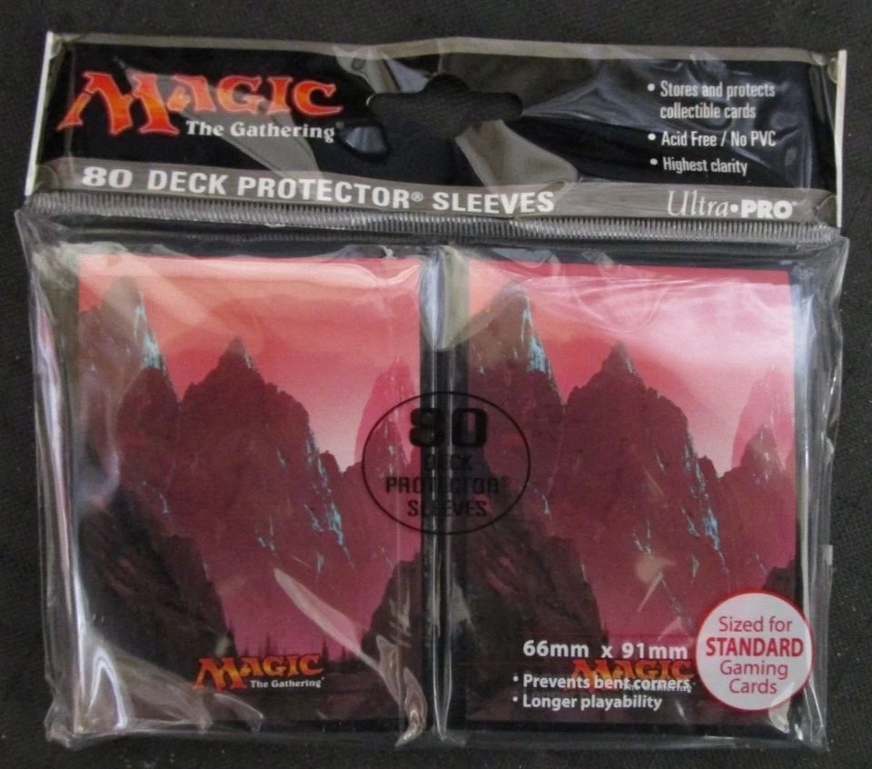 80 Ultra Pro MAGIC MANA 5 RED MOUNTAIN Standard Size Deck Protector Sleeves Pack - Image 1 of 1