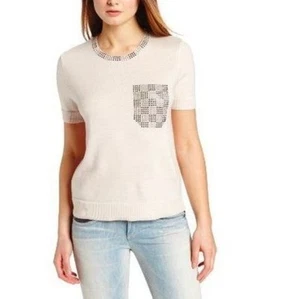 NUEVO SUÉTER TOP BCBG MAX AZRIA LUCINE CON TACHUELAS YXI1Q663/B63 TALLA M - Imagen 1 de 2