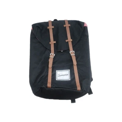 Mochila Journeyman Negra con Correas Marrones Rojo Forro a Rayas Compartment para Laptop Foto 1 de 3