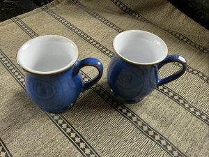Vintage Denby Craftsman Mugs X 2: Imperial Blue Stoneware - Picture 1 of 2