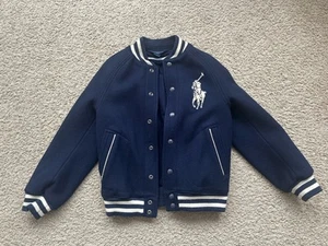 Preowned Polo Ralph Lauren Big Pony Wool Bomber Jacket - Kids Size S (8 Years) - Picture 1 of 8