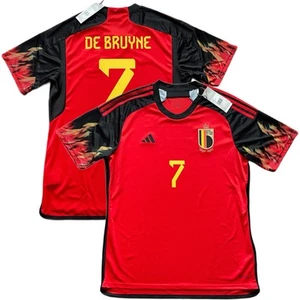 2022/23 Belgium Home Jersey #7 De Bruyne XL adidas Soccer World Cup Kit - Picture 1 of 17