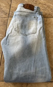 REFINERY REPUBLIC Jeans Mens 32x30 Denim Pant Blue Faded Distressed Fit 32X29 - Picture 1 of 7